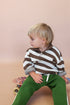 Grown / Button Up Diagonal Stripe Pull Over - Espresso(2,3,4)